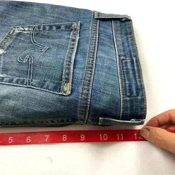 Adriano Goldschmied The Premiere Cuffed Ankle Skinny Straight Jeans Size 28R - Picture 14 of 16